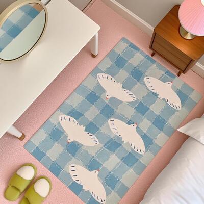 治愈系蓝色硅藻泥地垫浴室卫生间吸水防滑速干脚垫软藻泥强沥干垫