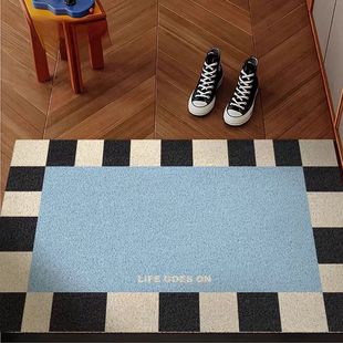 包豪斯中古丝圈入户门垫玄关脚垫刮泥蹭土地垫耐脏可水洗可裁剪厚