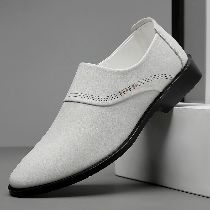 靖朗威低跟休闲皮鞋休闲