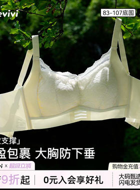 性感蕾丝大胸显小内衣女VV大码