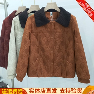 夹棉休闲妈妈夹克外套上衣女大码 伊可26A802正品 时尚 新款 2026春季