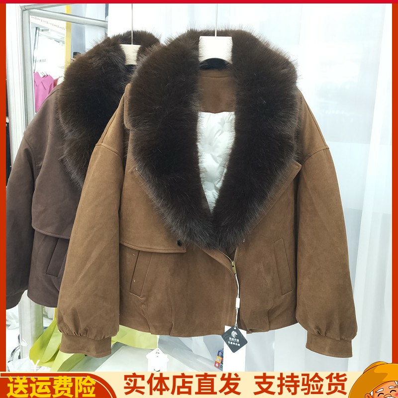 冬季新款毛领短款棉衣外套女上衣