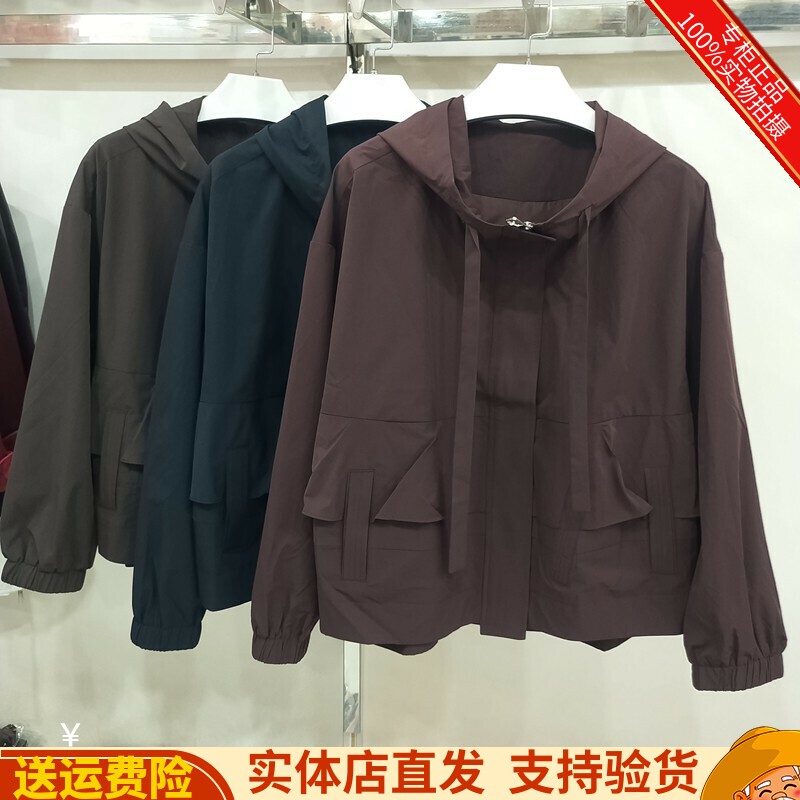 宽松休闲百搭连帽短外套上衣
