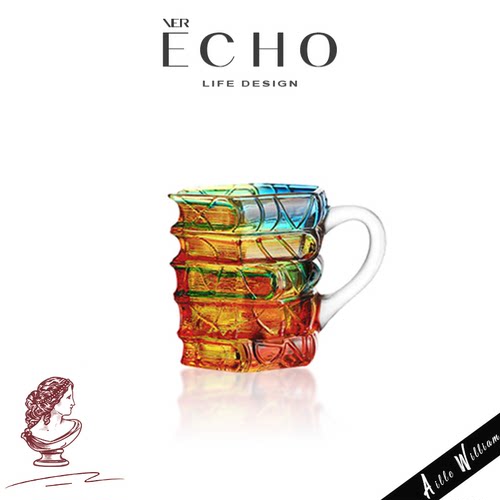 ECHO手工彩绘玻璃杯家用喝水杯子