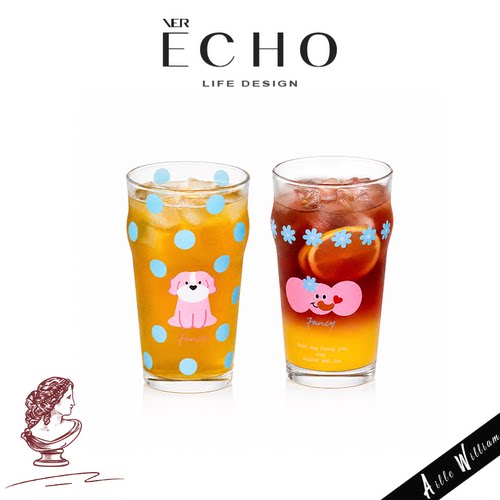 ECHO卡通小狗玻璃杯可爱啤酒杯