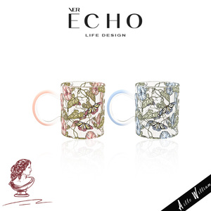 ECHO高颜值蝴蝶玻璃马克杯咖啡杯
