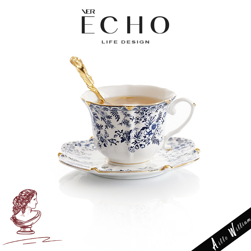ECHO欧式骨瓷咖啡杯碟下午茶杯