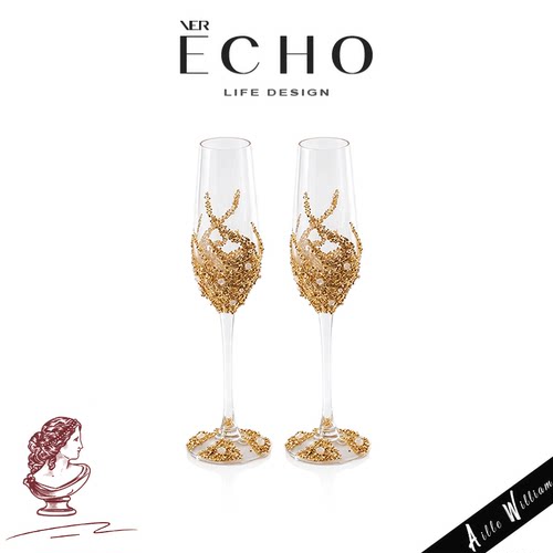 ECHO高档玻璃香槟杯碎钻红酒杯