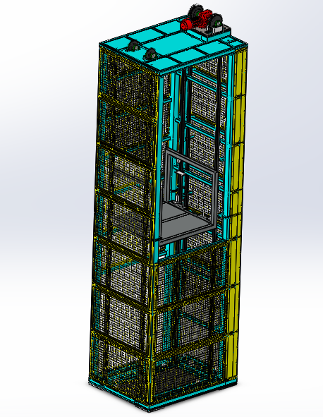330升降梯图纸 提升机构3d模型 升降机构三维模型图纸 电梯3d图纸