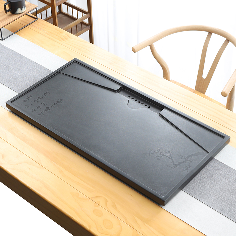 天然整块乌金石茶盘2025新款简约