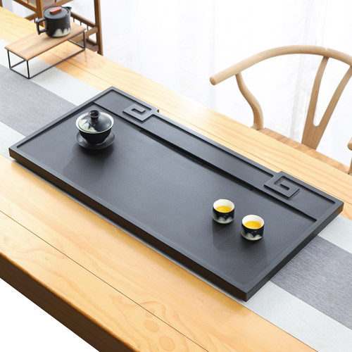 天然乌金石茶盘单盘家用简约茶具客厅整块高档石头茶海茶台盘托盘