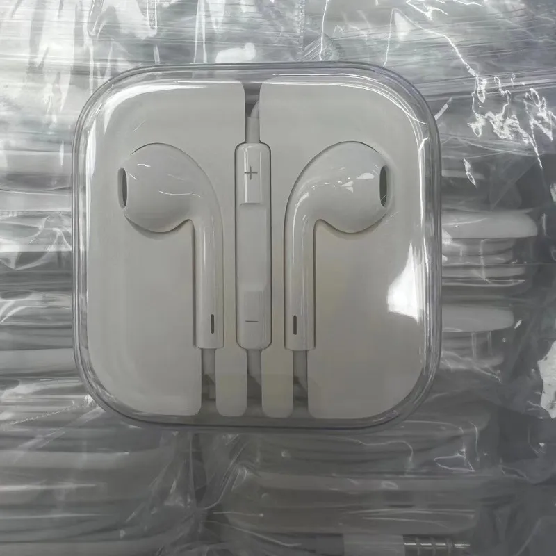 适用苹果全系列有线耳机即插即用低音带麦线控通话3.5mm耳机插头