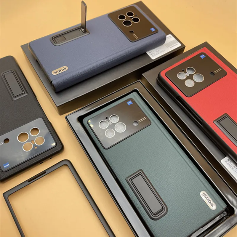 适用vivoxfold真皮手机壳中转轴保护套Xfold折叠手机壳一体保护膜