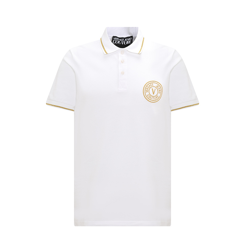 VERSACE JEANS COUTURE/范思哲23年夏季新品短袖POLO衫经典款上衣