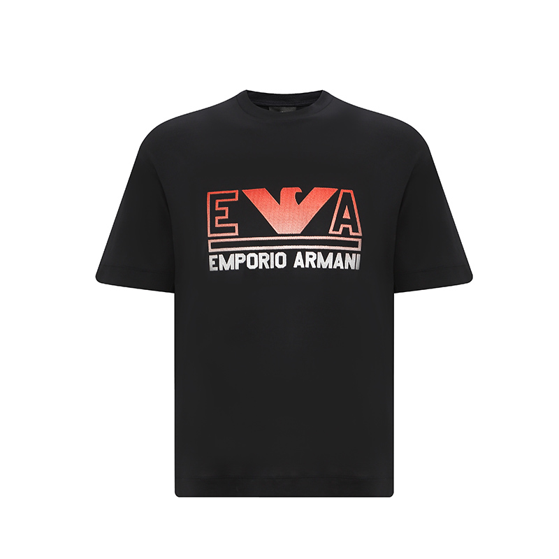 EMPORIO ARMANI/阿玛尼23年夏季新品圆领印花短袖T恤3R1TZ4 1JUVZ