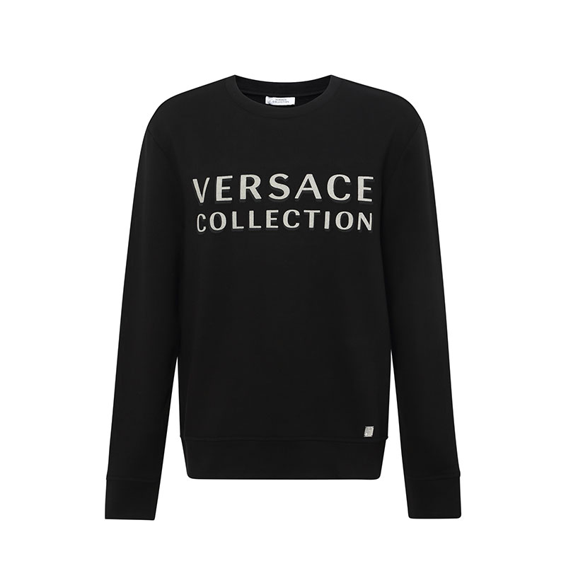 Versace/范思哲23秋冬男士棉字母印花圆领纯棉套头卫衣男奢侈品