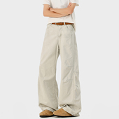 裤 cleanfit解构弯刀裤 宽松休闲长裤 潮牌直筒阔腿工装 子男春季 新款