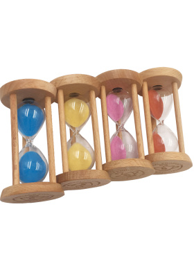 木质圆形沙漏3分钟计时器