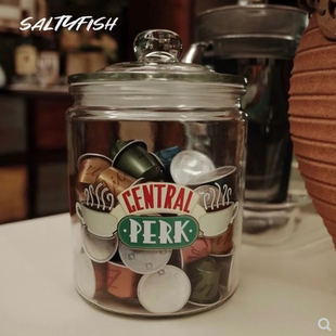 老友记 Central perk 饼干罐 密封储物罐 咖啡收纳