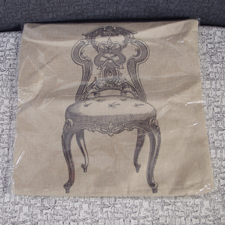 Nordic home fashion ancient times linen printing retro chair cushion sofa pillow nap pillow car waist pillow