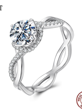 原创D色1克拉莫桑钻戒指婚戒永恒