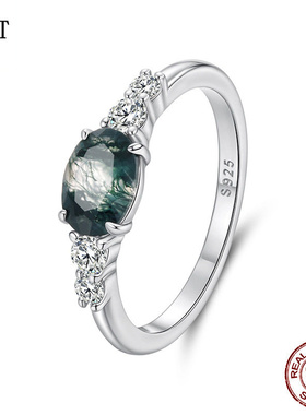 1新款复古花纹方锆开口戒指男女