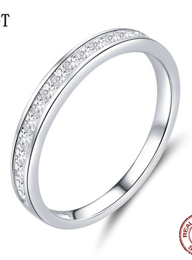 时尚风镀白金几何小众镶钻戒指