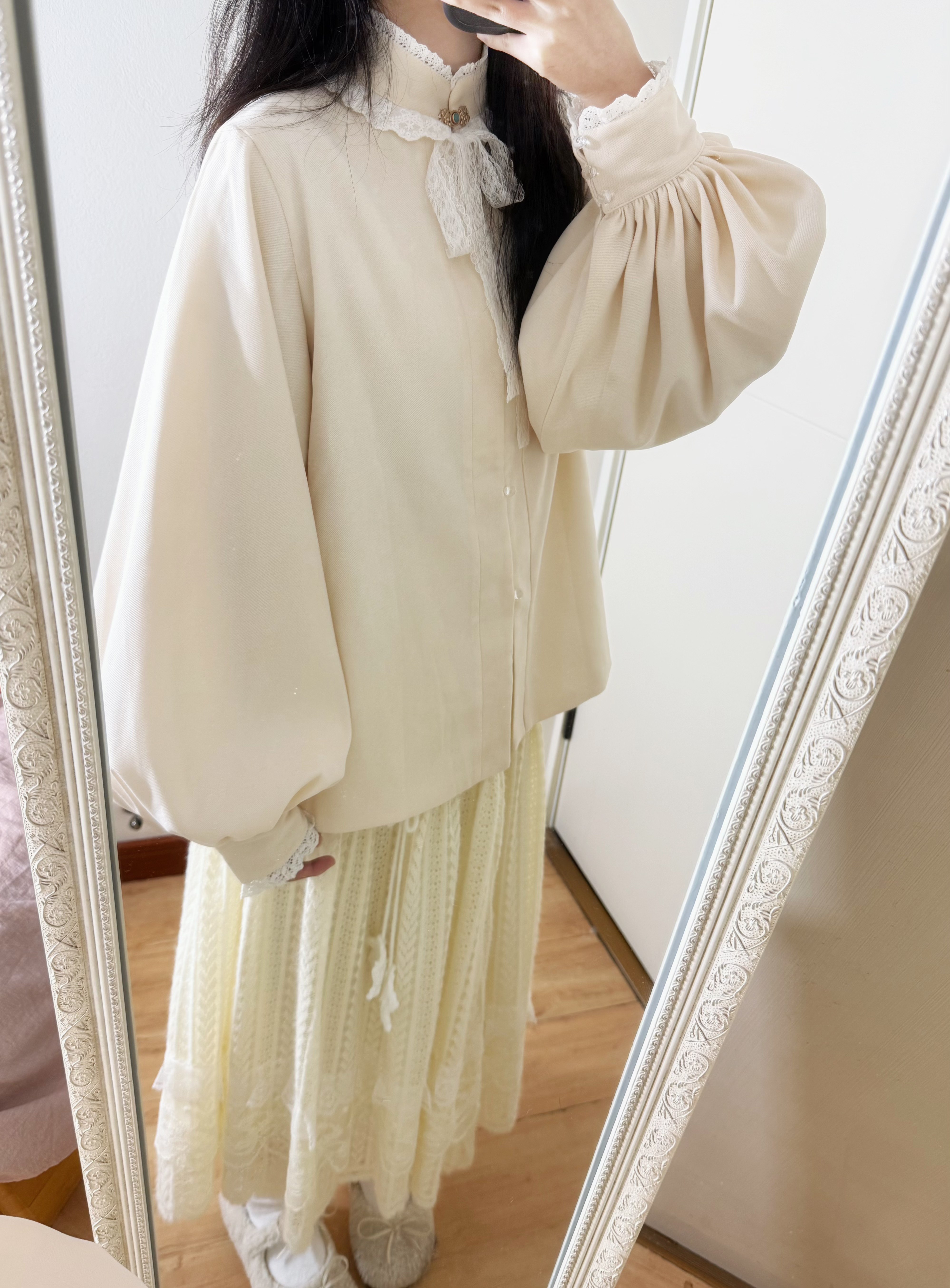 南阁原创汉元素百搭立领衬衫双层不加绒