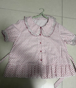 南阁原创清库存no退no换 圆领上衣汉元素少女古早味