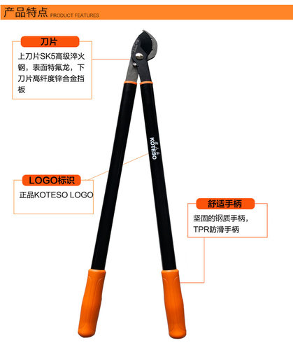 KOTESO老人头KT131粗枝剪果树造型树园林修剪大力剪鹰嘴工具剪刀