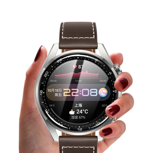 华为watch3pronew表膜watch3pro手表膜wacht表whach3保护gt3po346watchgt表带tg342mm钢化whatch3p屏幕new模
