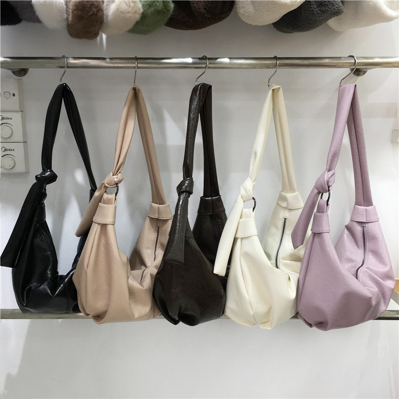 小脏柜 韩系ins复古软皮漆面褶皱饺子包慵懒风休闲百搭单肩斜挎包,箱包皮具/热销女包/男包,通用款女包,淘宝优惠券,粉丝福利购,淘宝优惠卷