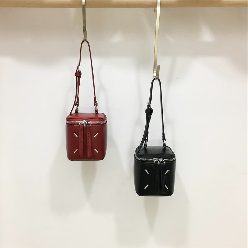 小脏柜 高级感红色盒子手提小方包迷你简约百搭单肩斜挎小包包女