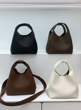 小脏柜 韩国新品菜篮子包极简风复古通勤水桶包ins小众托特斜挎包