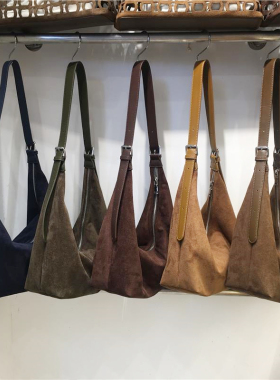 小脏柜 小众ins简约百搭麂皮绒手提腋下hobo包休闲通勤单肩斜挎包