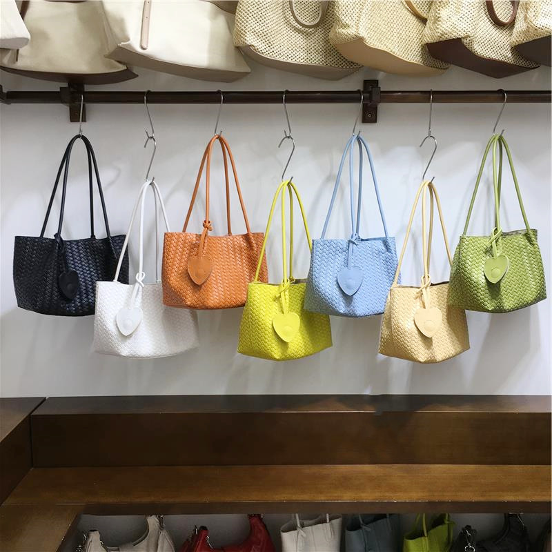 小脏柜 韩国小众ins编织包软皮手提腋下包时尚菜篮子包单肩子母包