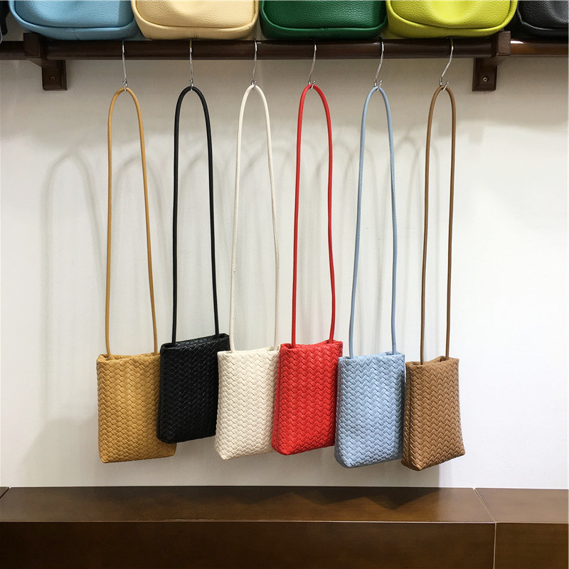 小脏柜 韩国小众ins夏季时尚简约软皮编织宝手机包单肩斜挎小包包,箱包皮具/热销女包/男包,通用款女包,淘宝优惠券,粉丝福利购,淘宝优惠卷