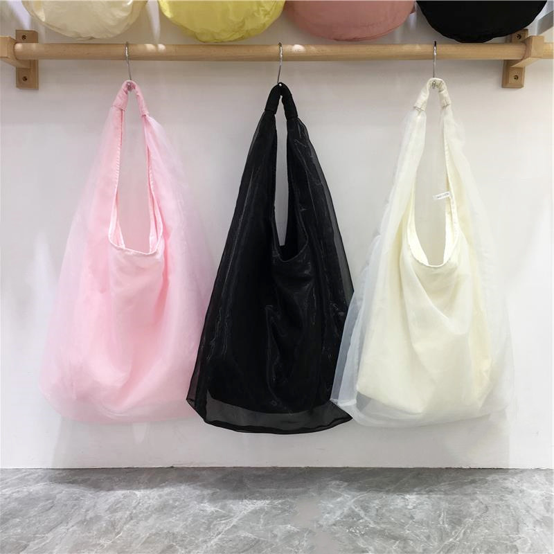 小脏柜 韩国东大门小众薄纱双层仙气女包休闲手提腋下单肩网纱包,箱包皮具/热销女包/男包,托特包,淘宝优惠券,粉丝福利购,淘宝优惠卷