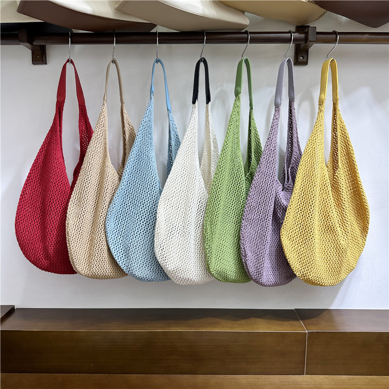 小脏柜 2026新款夏季海边休闲慵懒风编织针织包度假沙滩包单肩包