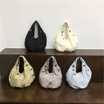 小脏柜 韩国休闲小众博主同款手提hobo包时尚通勤尼龙手拎托特包