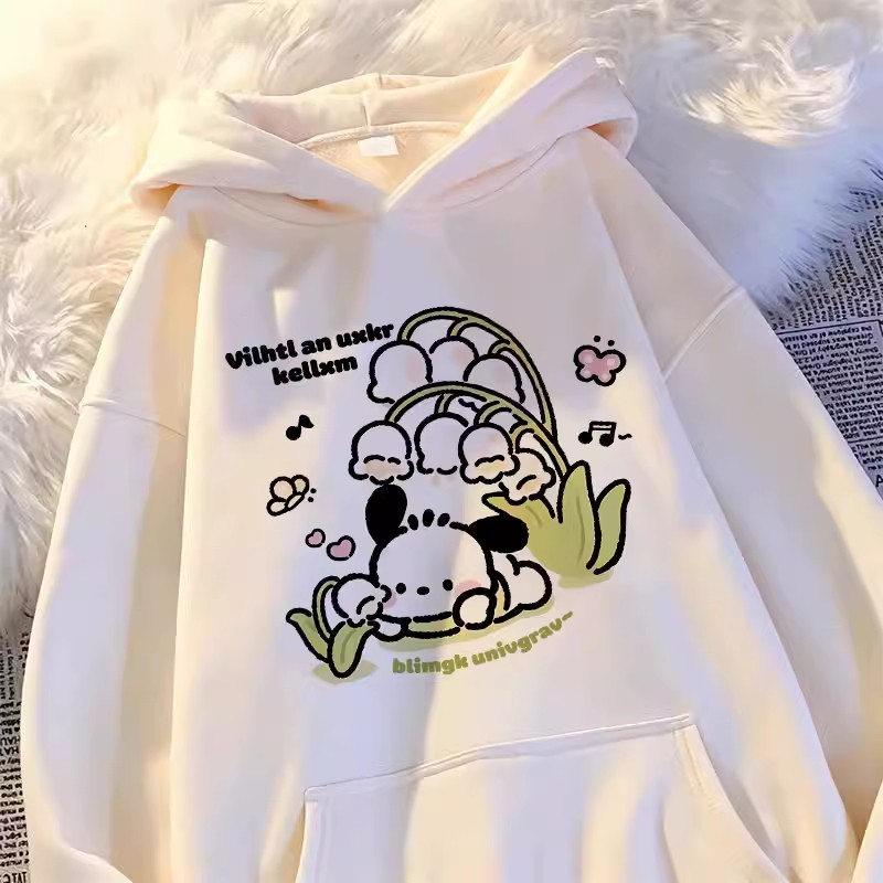 女童加绒连帽卫衣春秋新款中大儿童装加厚冬装外套宽松上衣服薄款