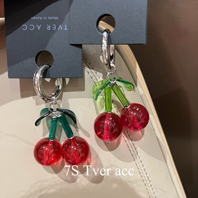 现货tveracc韩国进口正品樱桃挂件车厘子钥匙扣手提包挂件创意