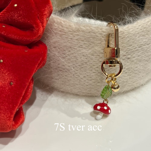 韩国进口红色蘑菇钥匙扣挂件创意个性汽车钥匙扣 手机链女包挂饰