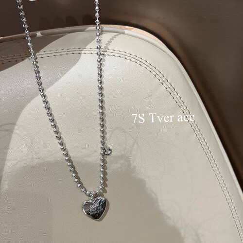 Tveracc 韩国进口正品爱心项链女轻奢小众高级感锁骨链 毛衣链