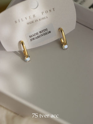 自留tver jewelry韩国施家水钻耳钉 银针 精致轻奢小众设计
