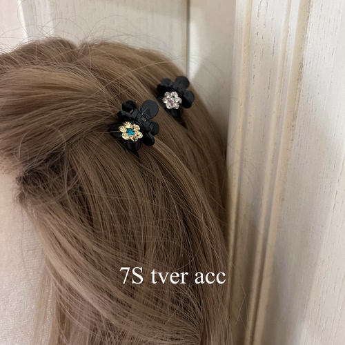 Tver acc韩国进口蜜瑟迷你小花拼色花朵抓夹发夹发饰头饰