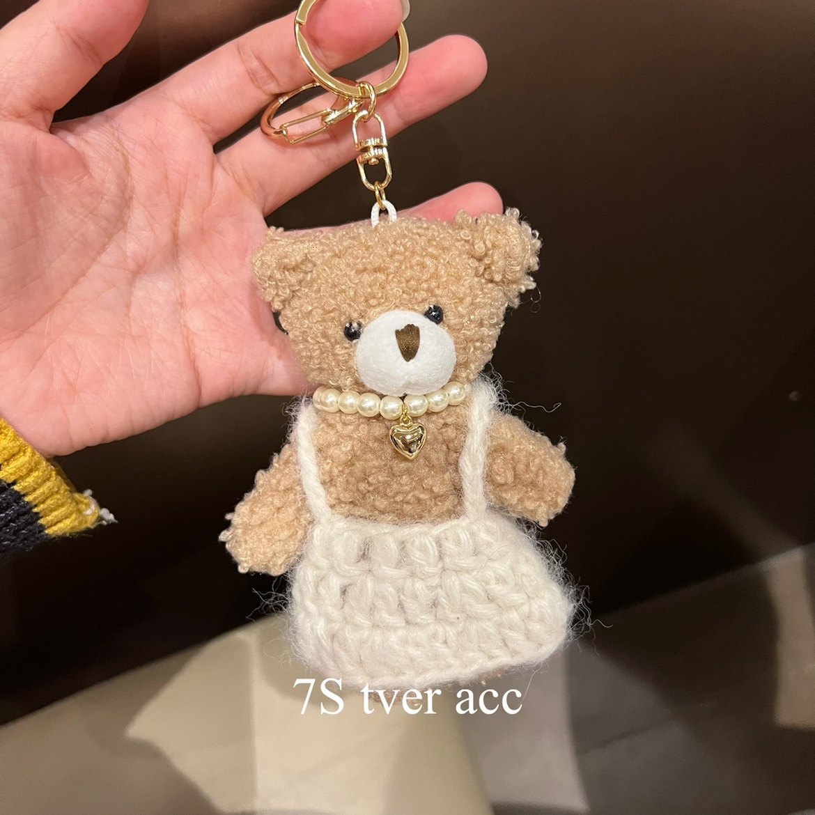 tver acc韩国进口可爱小熊挂件包包挂饰情侣手机饰品钥匙扣挂链