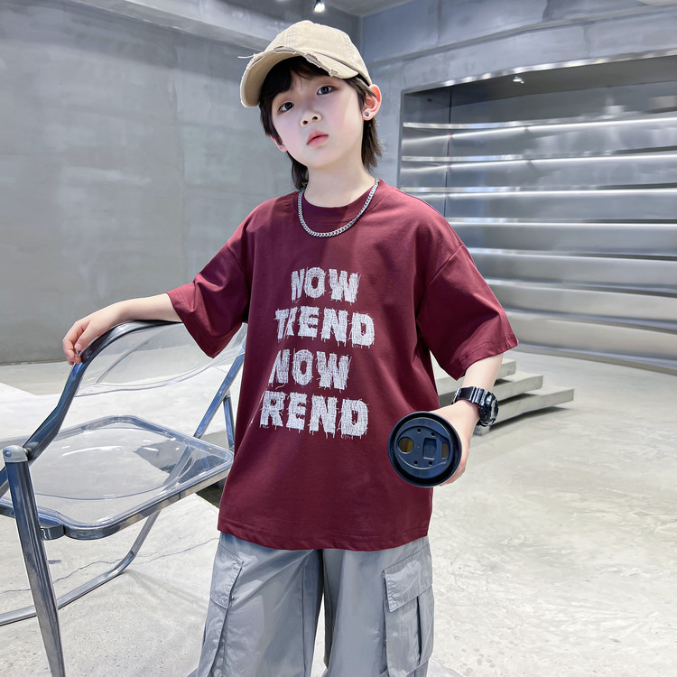 童装2025新款夏季男童插肩短袖t恤夏装儿童夏天体恤半袖帅气上衣