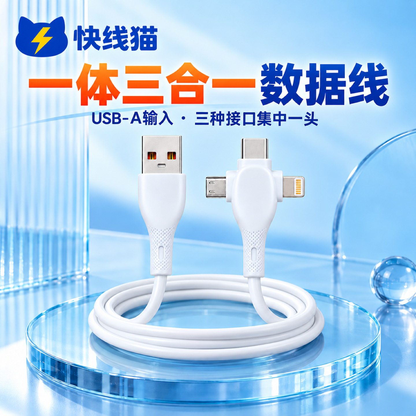 一体三接口单线长度可选