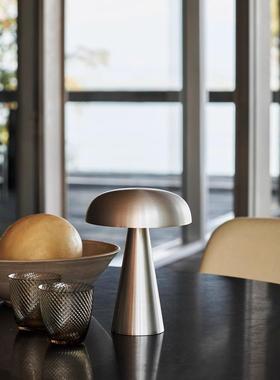 SC53充电简约台灯北欧现代丹麦床头磁吸蘑菇卧室台灯